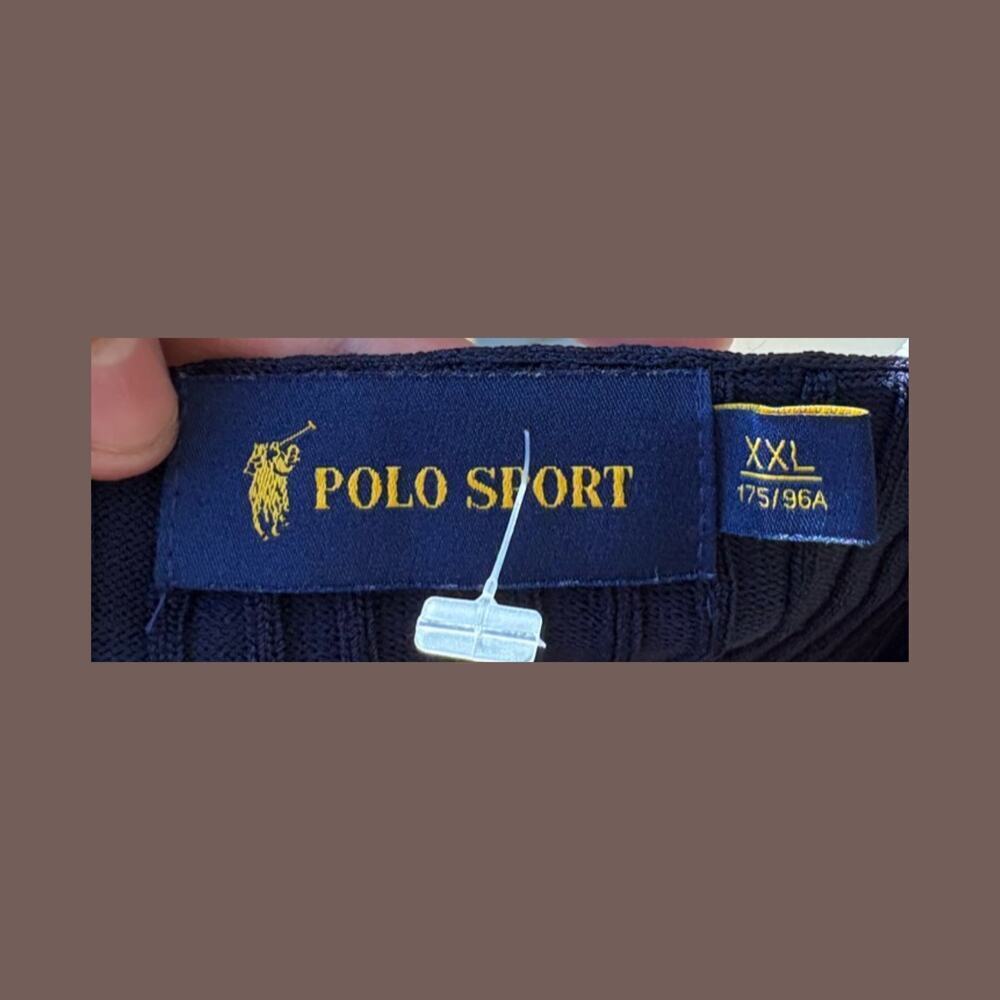 Polo Sport Varsity Dress | Navy Stripe Knit | Size XXL | Vintage - Picture 2 of 5